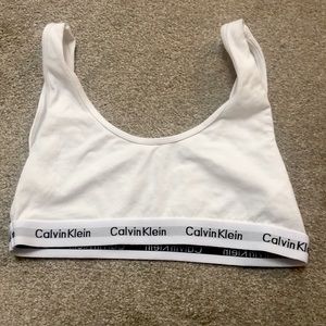 White Calvin Klein sport Bra